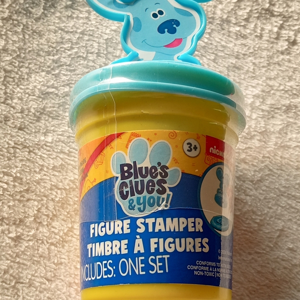 Figure Stamper - Blue and Yellow Blue's Clues W/Blue Dough